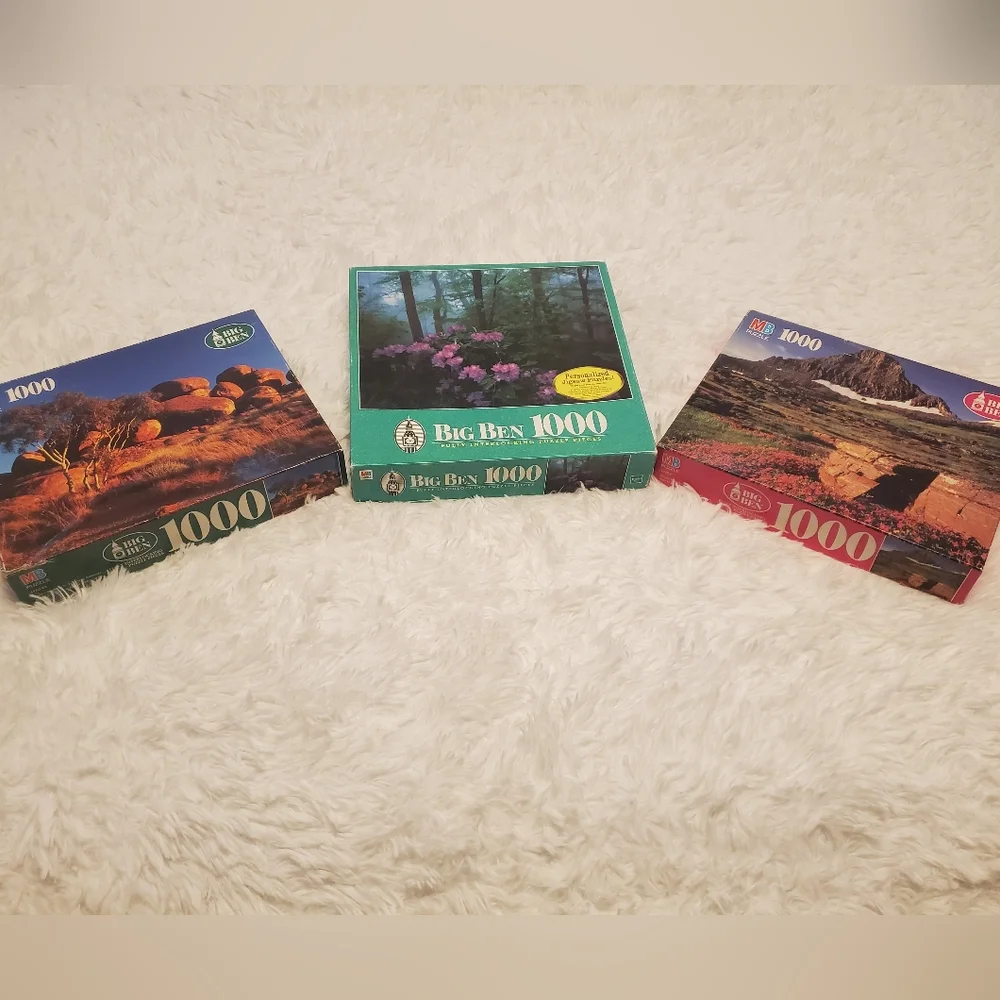 Three Big Ben Vintage 1000 Piece Puzzles Set - Picture 1 of 1